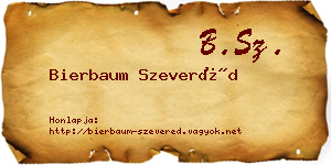 Bierbaum Szeveréd névjegykártya